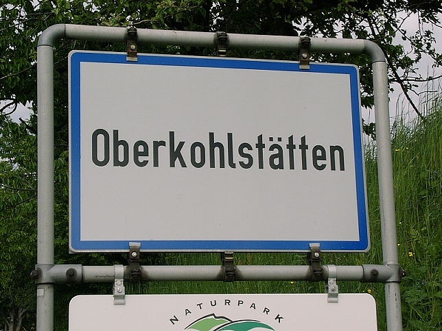 Oberkohlsttten, Ortstafel