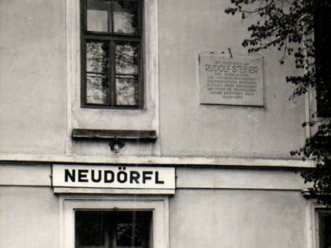Neudrfl, Gedenktafel Rudolf Steiner
