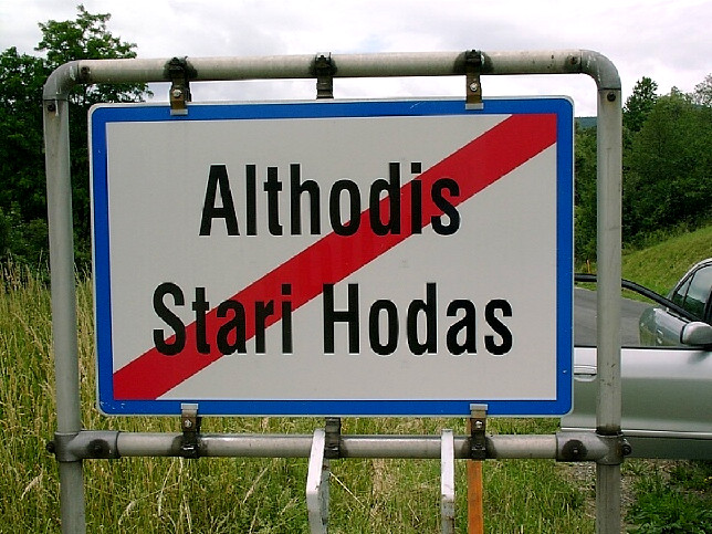 Althodis, Ortstafel