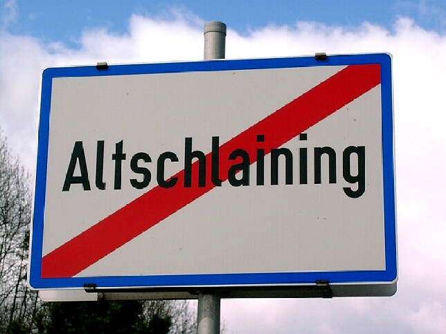 Altschlaining, Ortstafel