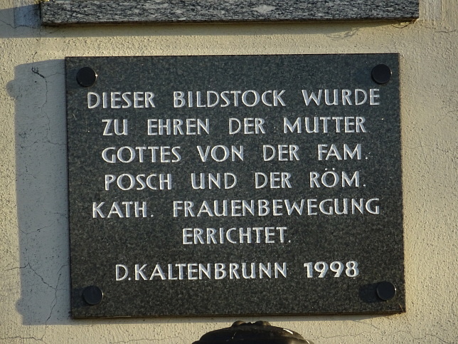 Dt. Kaltenbrunn, Bildstock Mutter Gottes