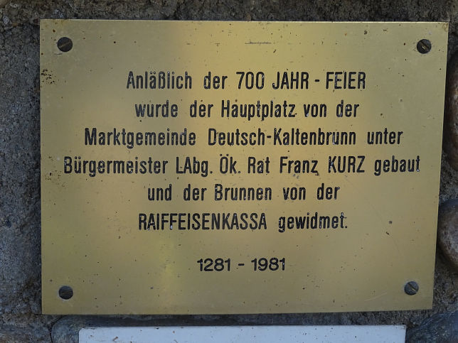 Dt. Kaltenbrunn, Brunnen am Hauptplatz