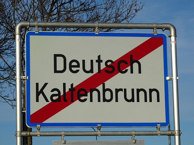 Dt. Kaltenbrunn, Ortstafel