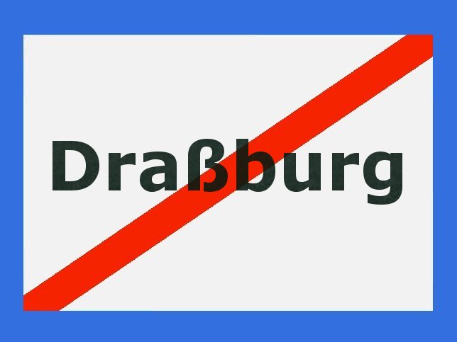 Draburg, Ortstafel