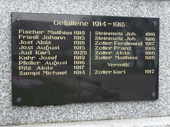 Eisenberg an der Raab, Kriegerdenkmal