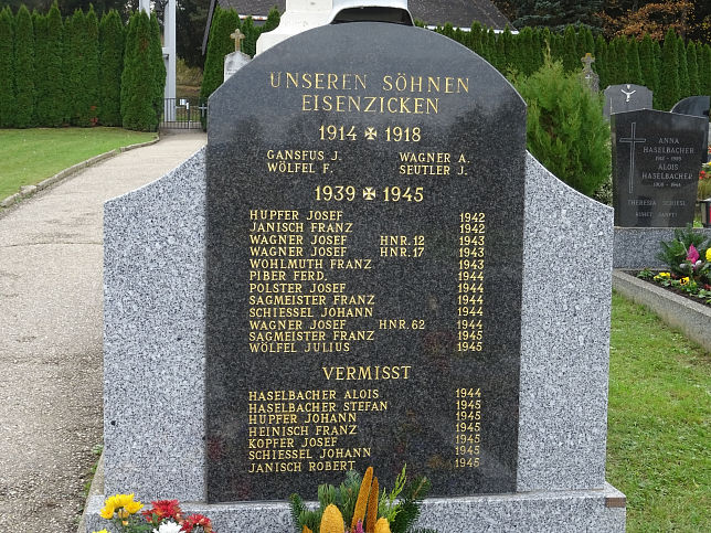 Eisenzicken, Kriegerdenkmal