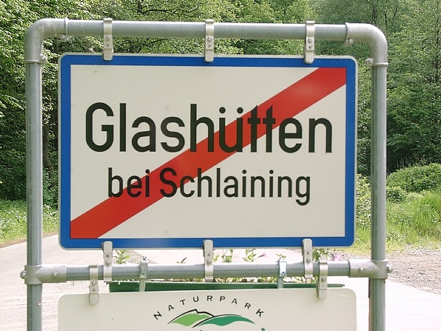 Glashtten bei Schlaining, Ortstafel