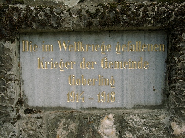 Goberling, Kriegerdenkmal