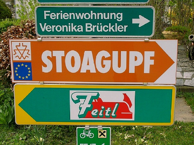Grieselstein, Stoagupf Wegweiser