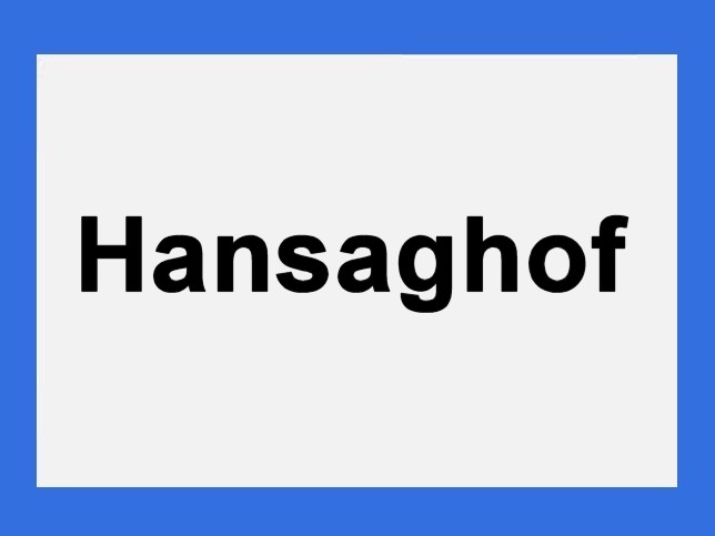 Hansaghof, Ortstafel