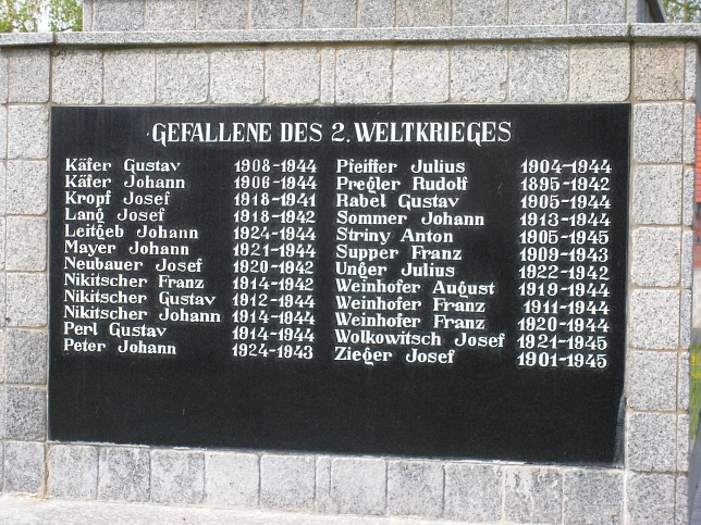 Heiligenkreuz im Lafnitztal, Kriegerdenkmal