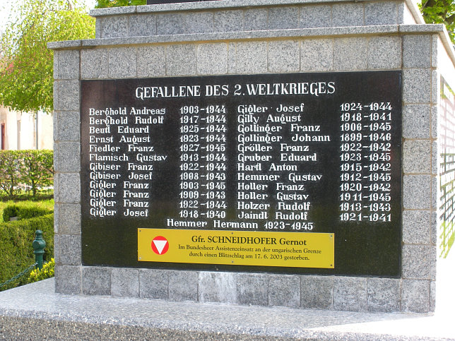 Heiligenkreuz im Lafnitztal, Kriegerdenkmal