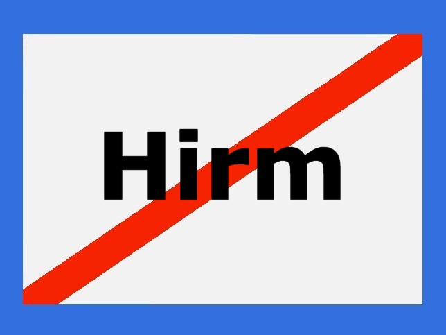 Hirm, Ortstafel