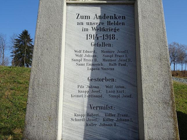 Kalch, Kriegerdenkmal
