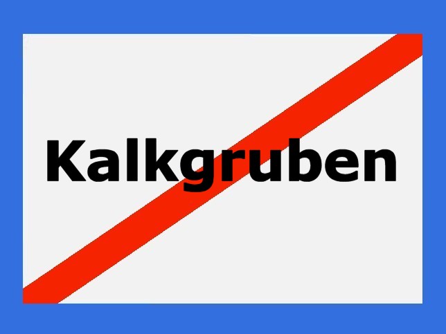 Kalkgruben, Ortstafel