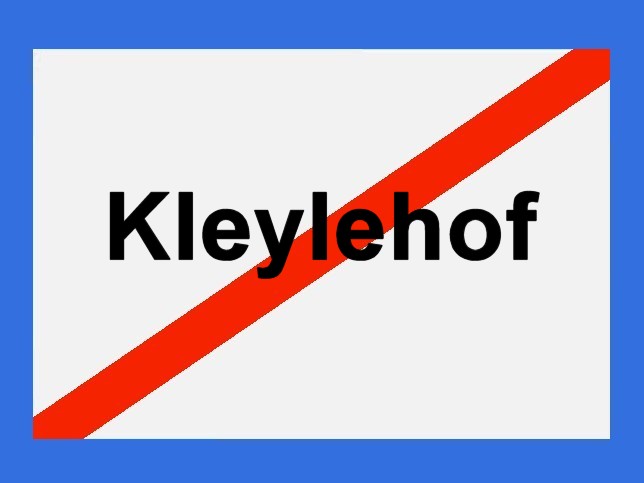 Kleylehof, Ortstafel