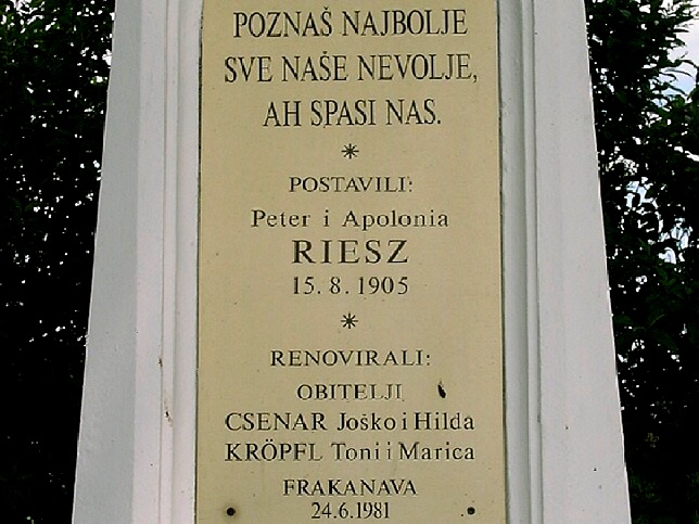 Klostermarienberg, Mariensule Riesz