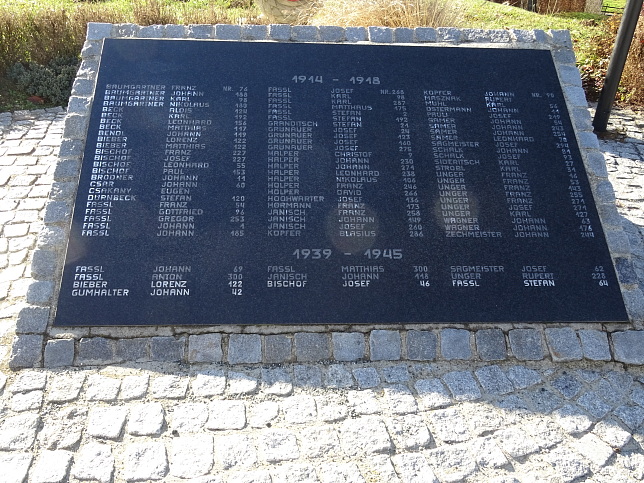 Litzelsdorf, Gedenktafeln 1. und 2. Weltkrieg