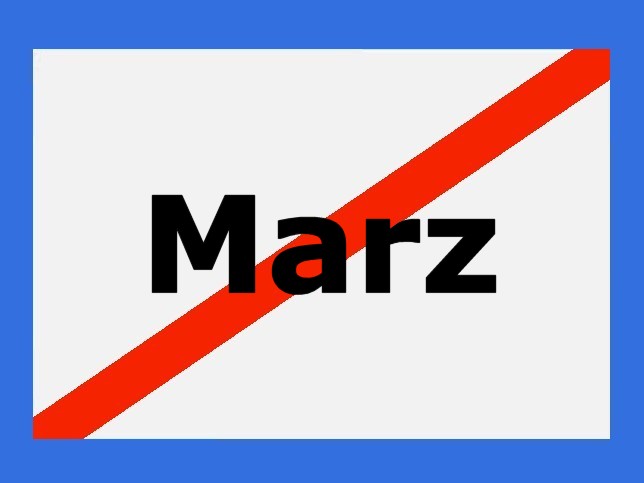 Marz, Ortstafel