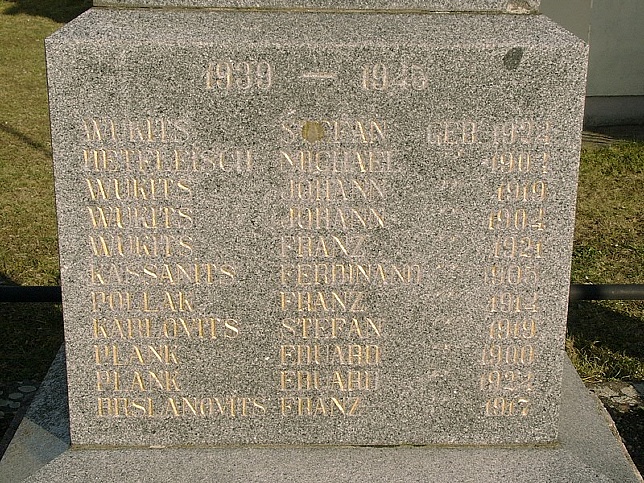 Miedlingsdorf, Kriegerdenkmal