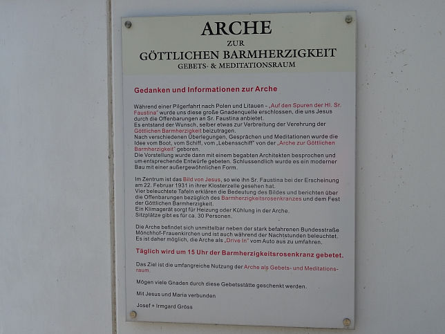 Mnchhof, Arche zur gttlichen Barmherzigkeit