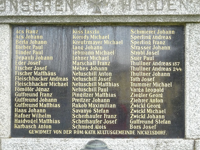 Nickelsdorf, Kriegerdenkmal