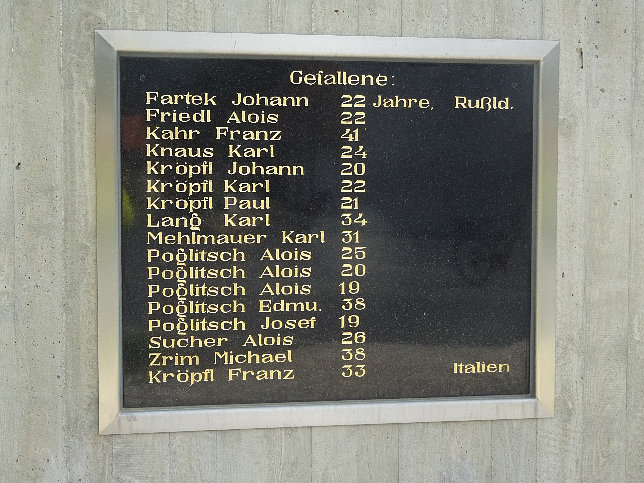 Oberdrosen, Kriegerdenkmal