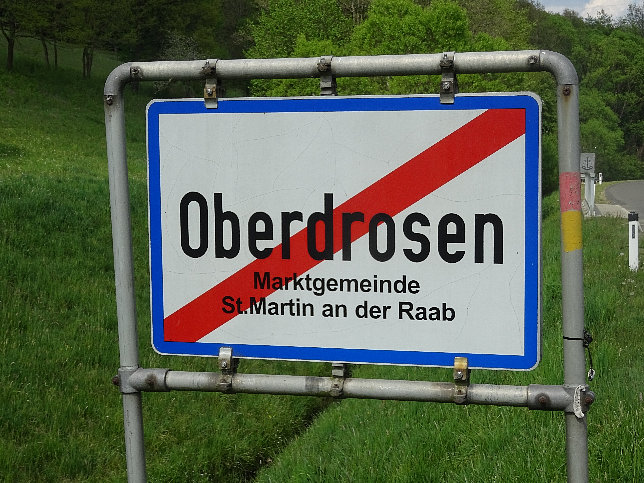 Oberdrosen, Ortstafel