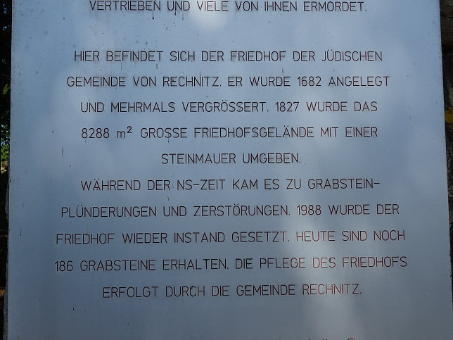 Rechnitz, Jdischer Friedhof