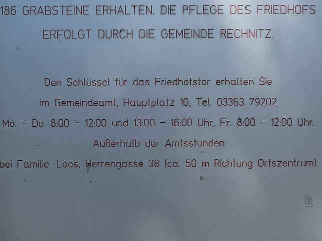 Rechnitz, Jdischer Friedhof