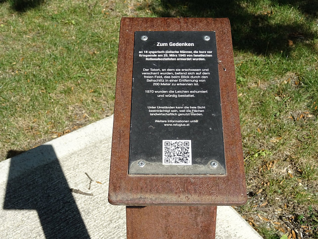 Rechnitz, Mahnmal Zuschauflerkommando