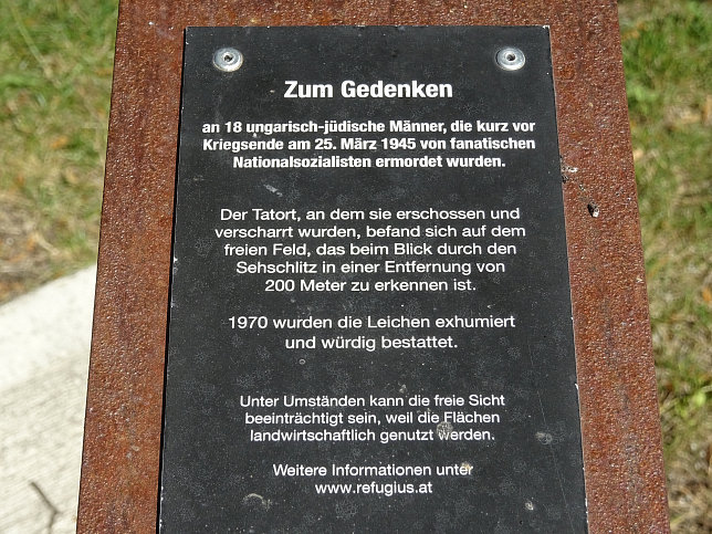 Rechnitz, Mahnmal Zuschauflerkommando