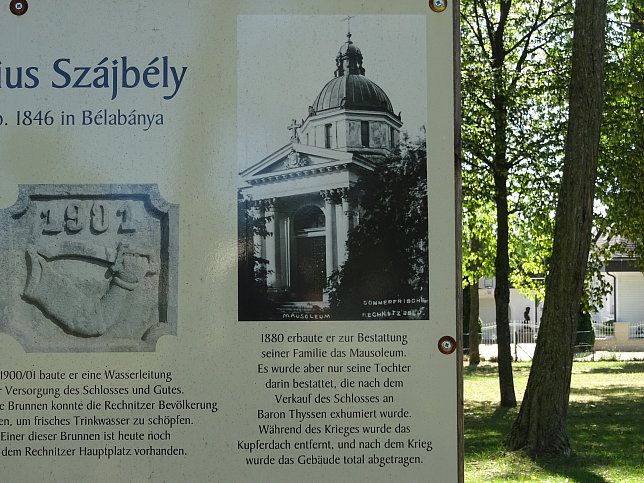 Rechnitz, Mausoleum Julius Szjbly