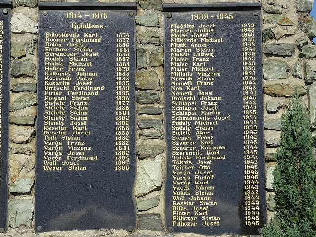 Schachendorf, Kriegerdenkmal