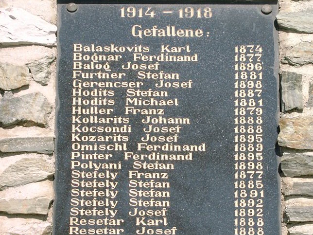 Schachendorf, Kriegerdenkmal