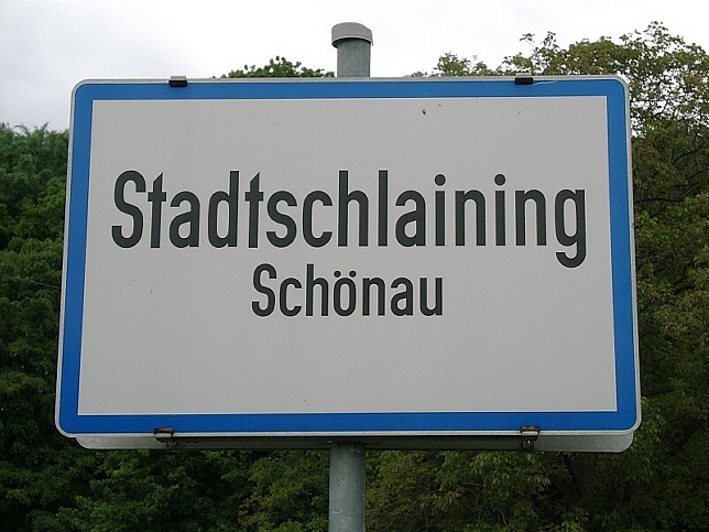 Schnau, Ortstafel