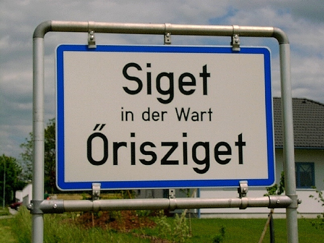 Siget in der Wart, Ortstafel