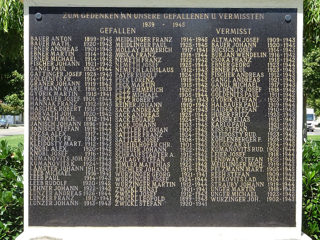 Tadten, Kriegerdenkmal