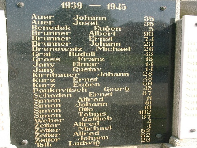 Unterschtzen, Kriegerdenkmal