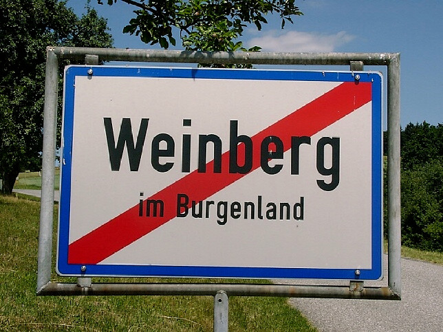 Weinberg im Bgld., Ortstafel