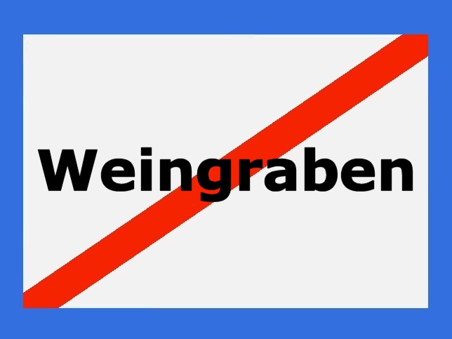 Weingraben, Ortstafel