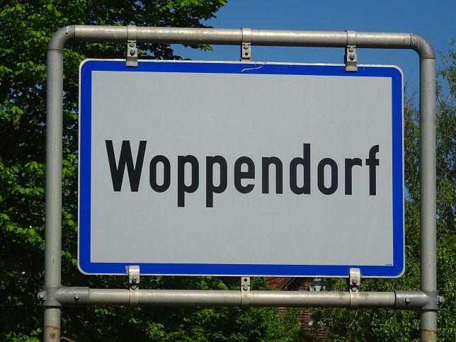 Woppendorf, Ortstafel