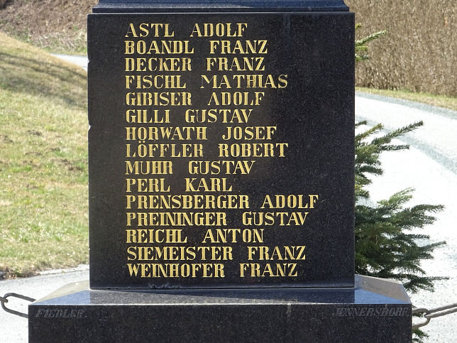 Zahling, Kriegerdenkmal
