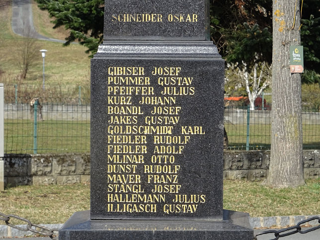 Zahling, Kriegerdenkmal