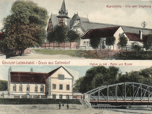 Gattendorf, Villa, Brücke und Mühle