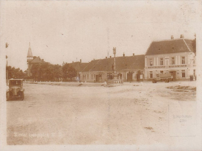 Kittsee, Hauptplatz, Hauptplatz mit Restaurant Hauswirth