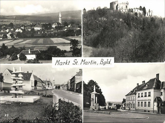 Markt St. Martin, Ortsansicht mit Brunnen