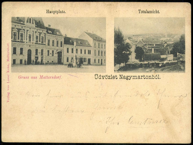 Mattersburg, Hauptplatz und Totalansicht
