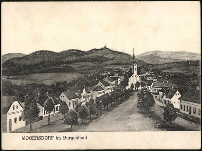 Mogersdorf, Ortsansicht mit Kirche