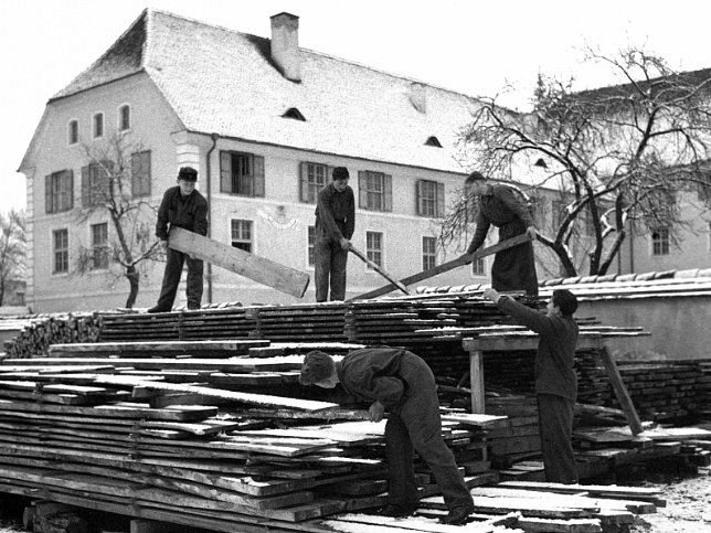 Pinkafeld, Landesberufsschule, Ansicht ber Eck 1955